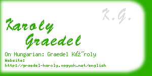 karoly graedel business card